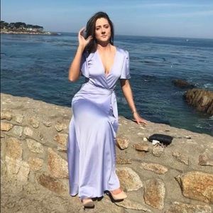 Satin dress fitted in all the right places